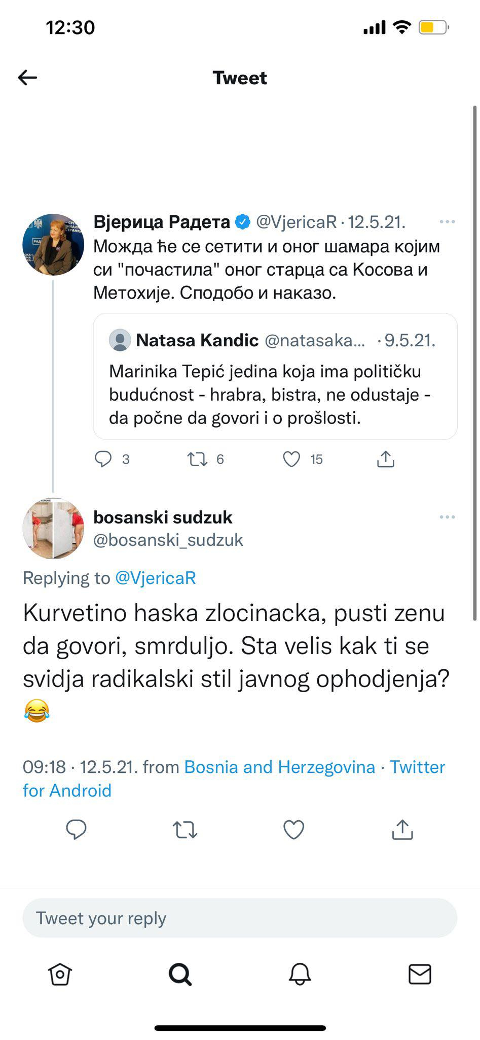 ĐILASOVCI MRZE SRBE IZ DNA DUŠE Muslimanski ekstremista i simpatizer Marinike Tepić vređa Vjericu Radetu zbog Nataše Kandić! (FOTO)