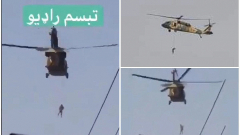 UZNEMIRUJUĆI SNIMAK IZ KABULA Talibani lete američkim helikopterom o koji su obesili čoveka?
