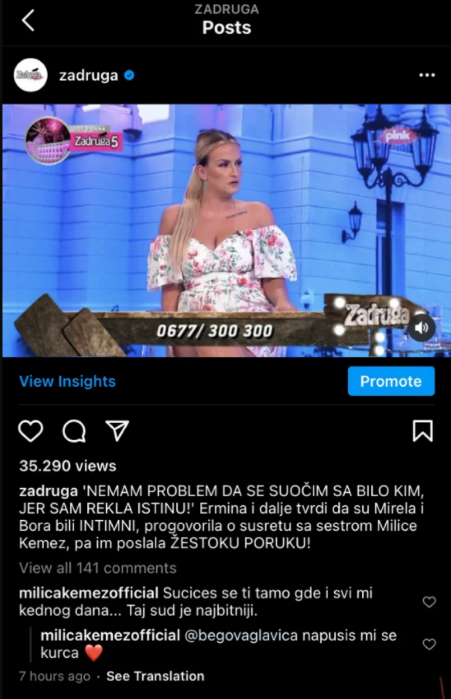 UPUTILA JE ŽESTOKE REČI BIVŠOJ DRUGARICI Ermina ponovo pominjala Boru i Mirelu, Milica Kemez joj brutalno odgovorila