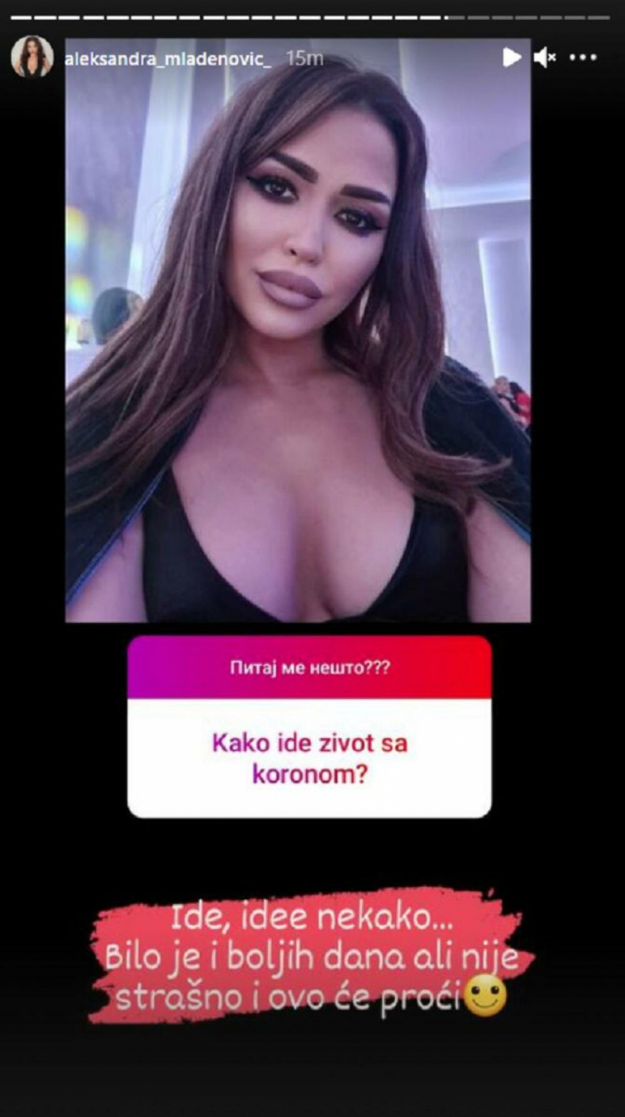 OSEĆAM SE MALAKSALO Pevačica Aleksandra Mladenović ima sve jače simptome korona virusa!