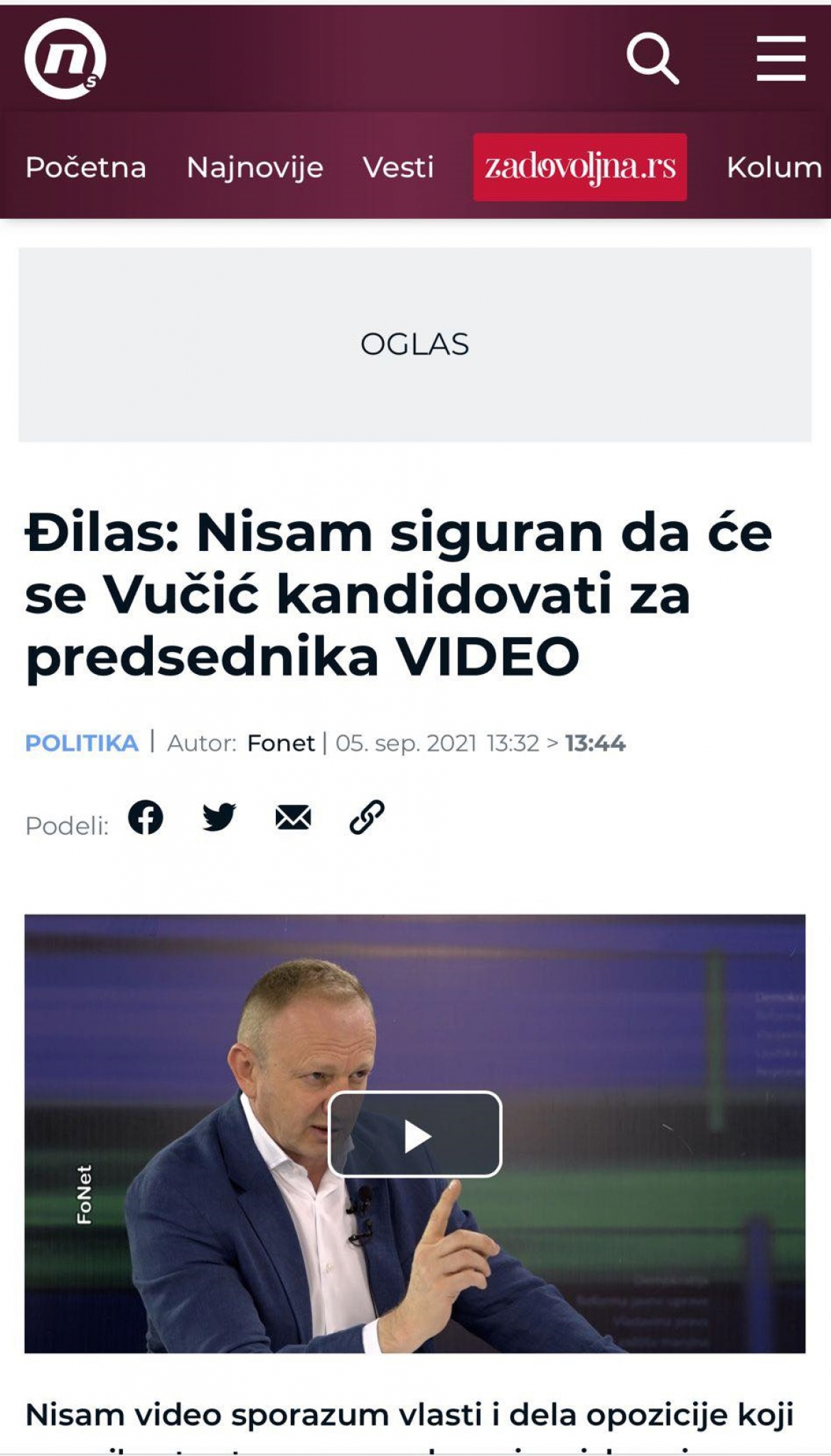 Đilas: Preuzimamo svu vlast! Vučić se, gotovo sigurno, neće ni kandidovati