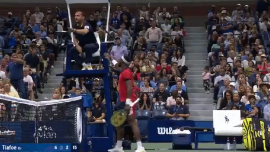 ŠTA BI BILO DA JE NOVAK OVO URADIO? Skandal: Amer udarao sudiju po nozi, svi ćute?! (VIDEO)