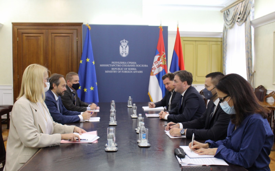 SELAKOVIĆ SA NOVIM ŠEFOM DELEGACIJE Evropska unija apsolutni spoljno-politički prioritet i strateško opredeljenje naše zemlje