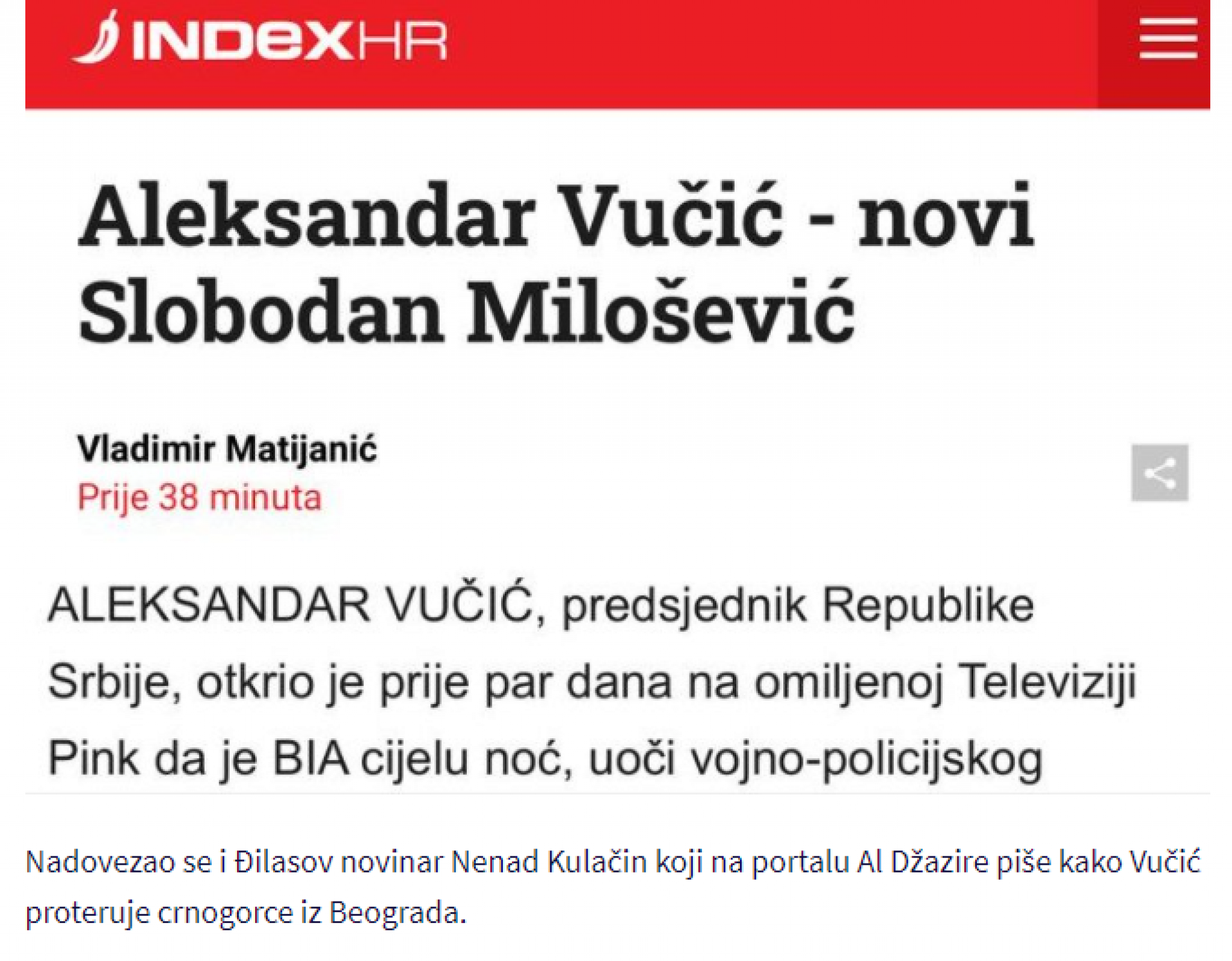 BRUTALNA KAMPANJA HRVATA, MILOVIH MEDIJA I NJIHOVIH SATELITA Vučiću crtaju metu na čelu za sve! (FOTO)