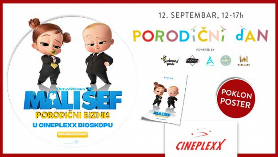 MALI ŠEF SE VRATIO NA VELIKO PLATNO CINEPLEXX BIOSKOPA Porodični dan uz sinhronizovanu avanturu u nedelju od 12h do 17h