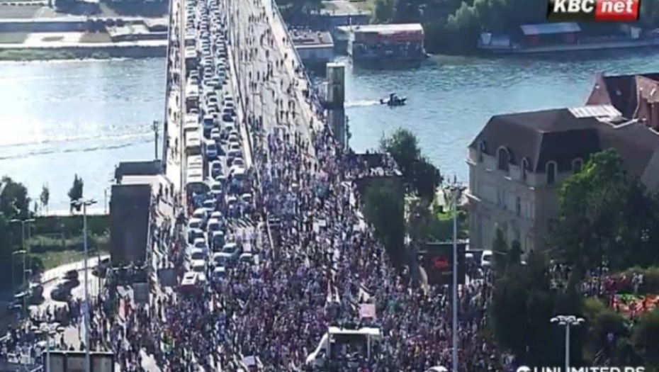 "KAKVE REKE BRANE, PUSTITE NAROD DA PROĐE!" Takozvani ekolozi blokirali Brankov most, besni građani ih ispratili psovkama