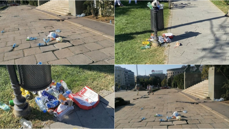 MINISTARKA VUJOVIĆ ZGROŽENA PRIZOROM Đubre po ulicama na eko protestu: Dela pokazuju više od reči! (FOTO)