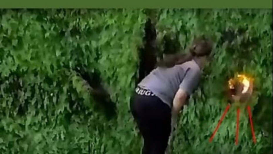 POJAVIO SE SNIMAK KAKO MILJANA PODMEĆE POŽAR Najpre je odvaljivala ogradu, a onda je planulo! (VIDEO)