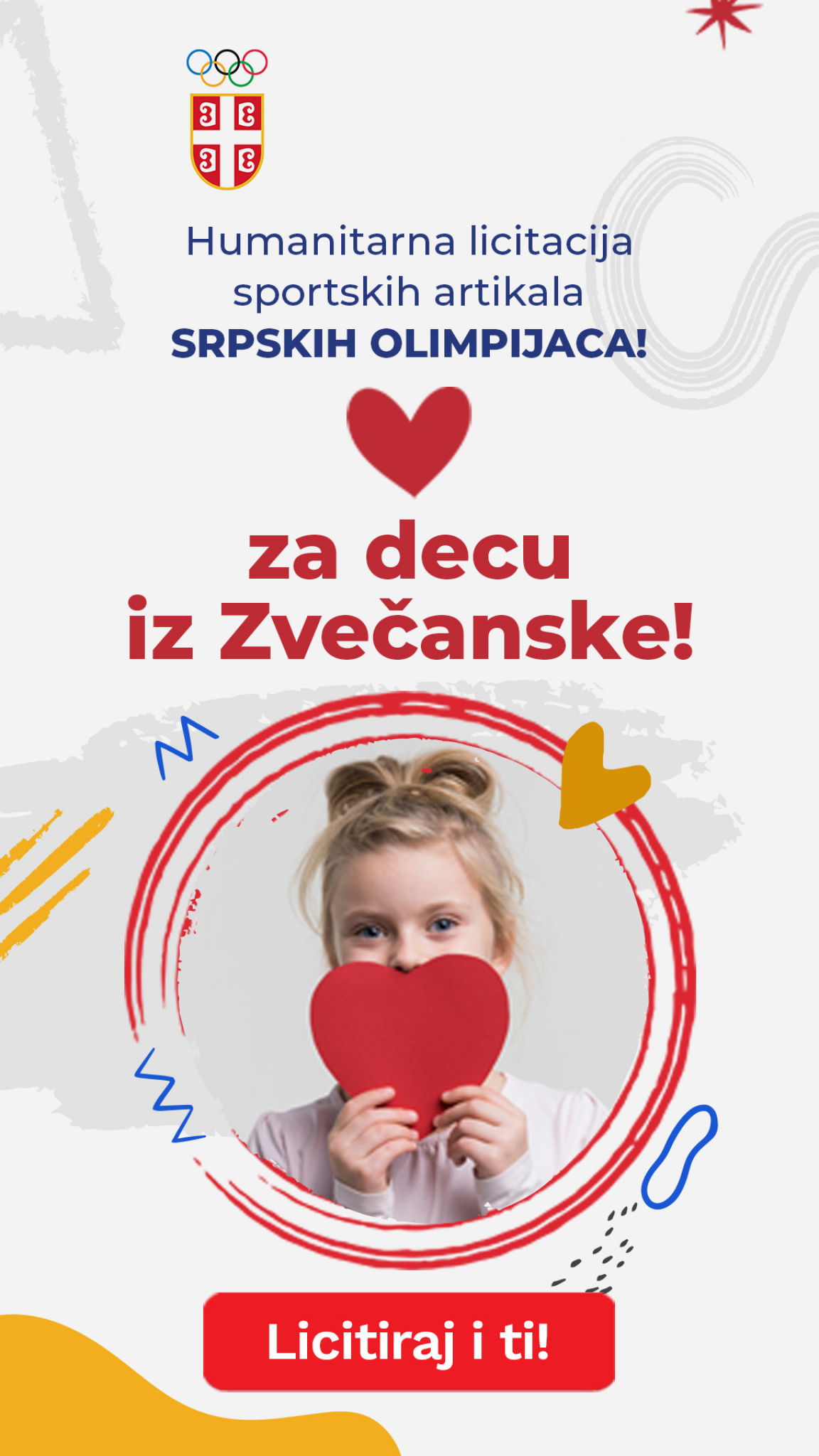 Želite Novakovu majicu, Jovanin pojas, Miličinu trenerku ili kapicu Filipa Filipovića? Učestvujte na aukciji i pomognite deci iz Zvečanske!