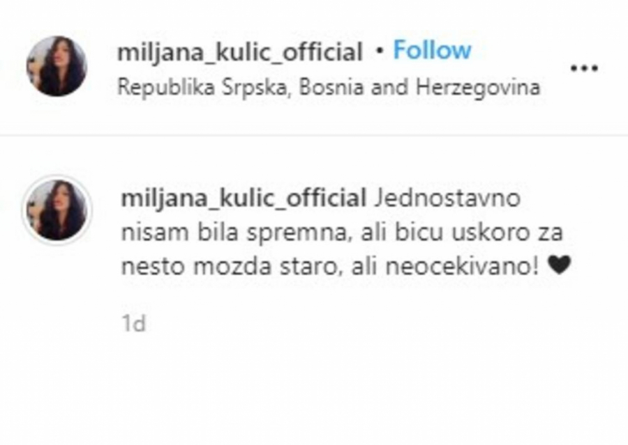 OBJAVILA DALJE PLANOVE! Oglasila se Miljana iz Bosne i Hercegovine, Kulićeva ne krije sreću, a ovaj šokantan detalj je svima zapao za oko (FOTO)