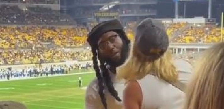 HAOS NA TRIBINAMA! Plavuša ošamarila čoveka, a onda je usledio totalni rusvaj! (VIDEO)