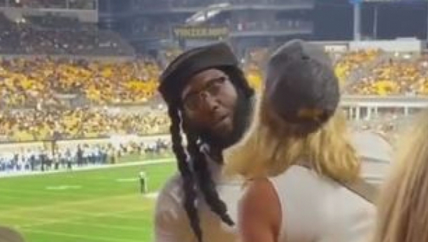 HAOS NA TRIBINAMA! Plavuša ošamarila čoveka, a onda je usledio totalni rusvaj! (VIDEO)