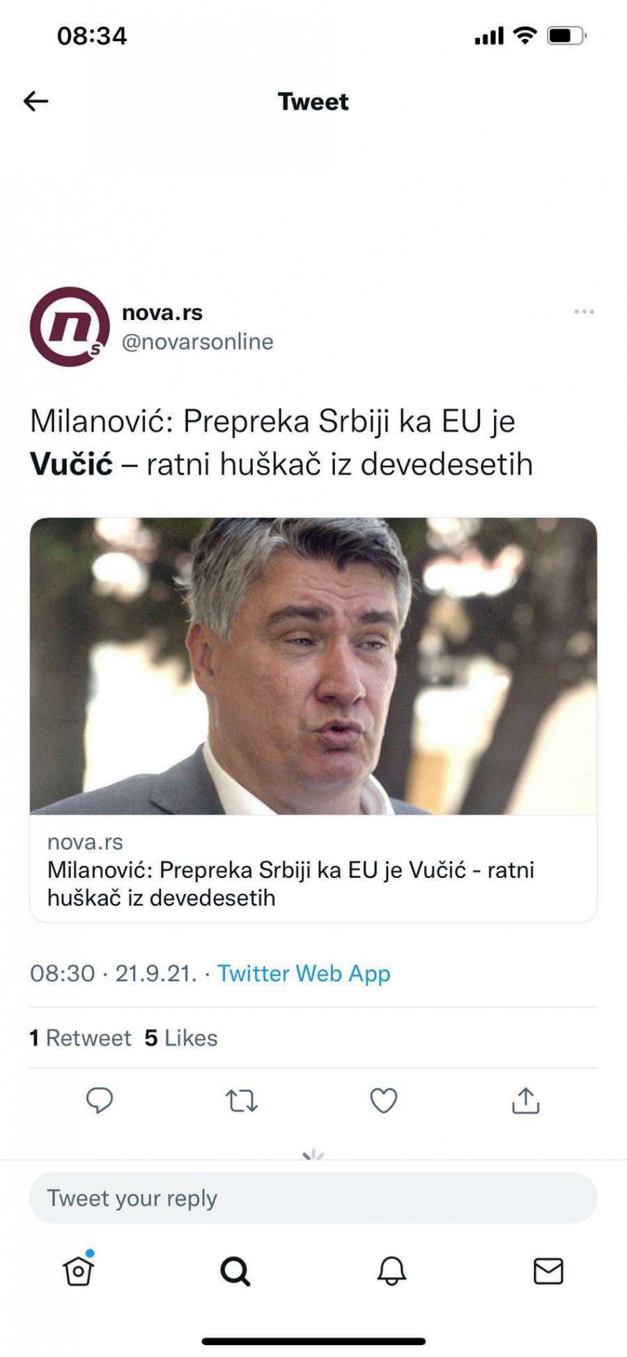 ĐILAS PORUČIO GRAĐANIMA Ja bih bio po volji Hrvata