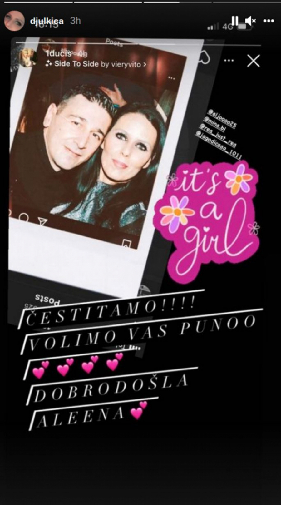 PORODILA SE ĆERKA SINANA SAKIĆA Otkriveno i ime koje je dala bebi!