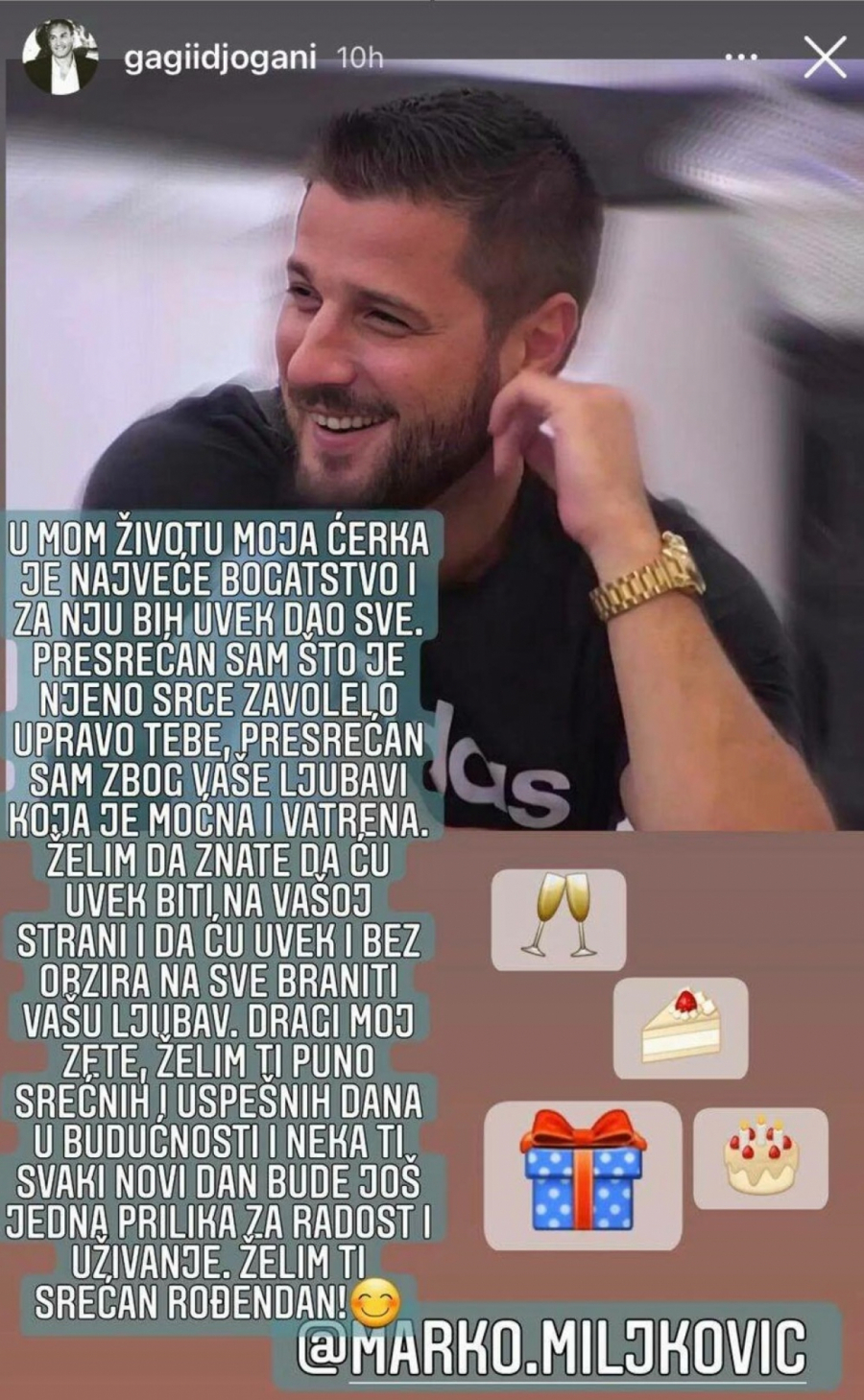 SLAVLJE U DOMU MARKA I LUNE! Prvi čestitao Gagi Đogani, tast uputio zetu predivne reči koje će svakoga raznežiti!