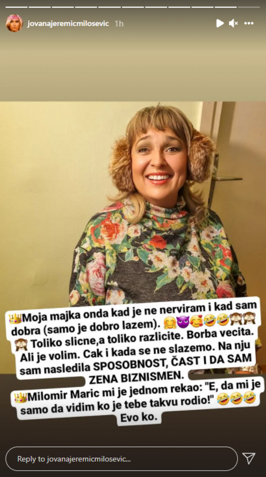 JOVANA JEREMIĆ POKAZALA SVOJU MAJKU Voditeljka objavila do sad neviđenu fotku, evo kako izgleda!