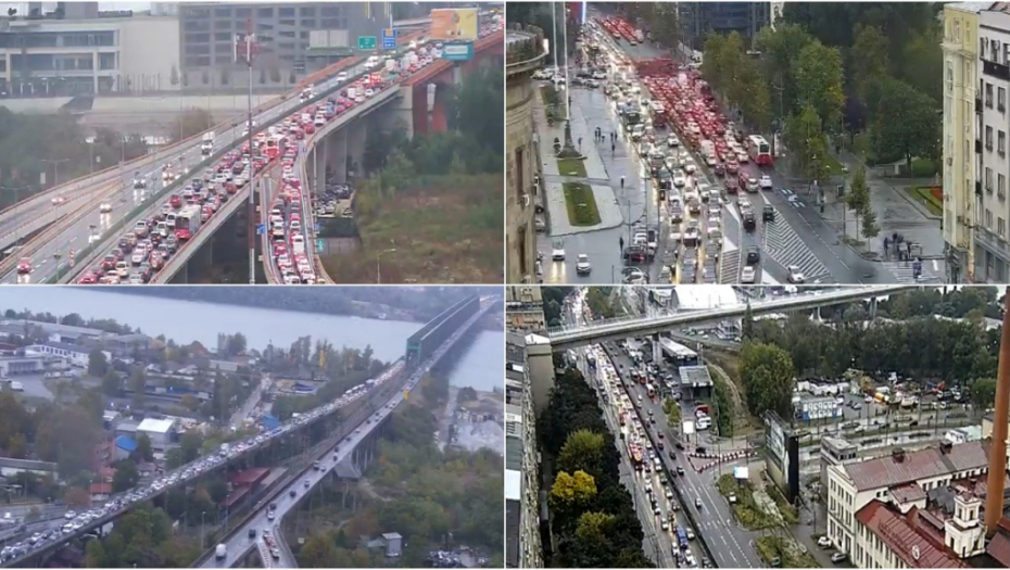 KOLAPS U GLAVNOM GRADU Ogromne gužve u Beogradu, na ovim deonicama su najveća zadržavanja (FOTO)