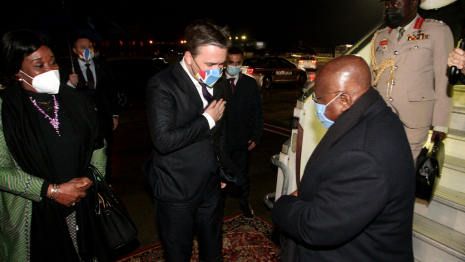 PREDSEDNIK GANE STIGAO U SRBIJU Dočekan uz sve državne počasti