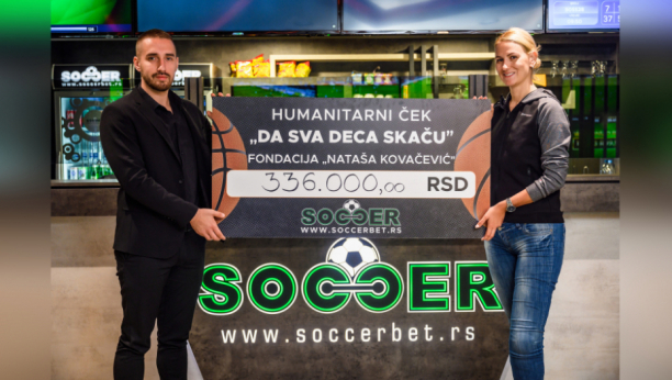 SOCCERBET donirao 336.000,00 rsd Fondaciji „Nataša Kovačević“
