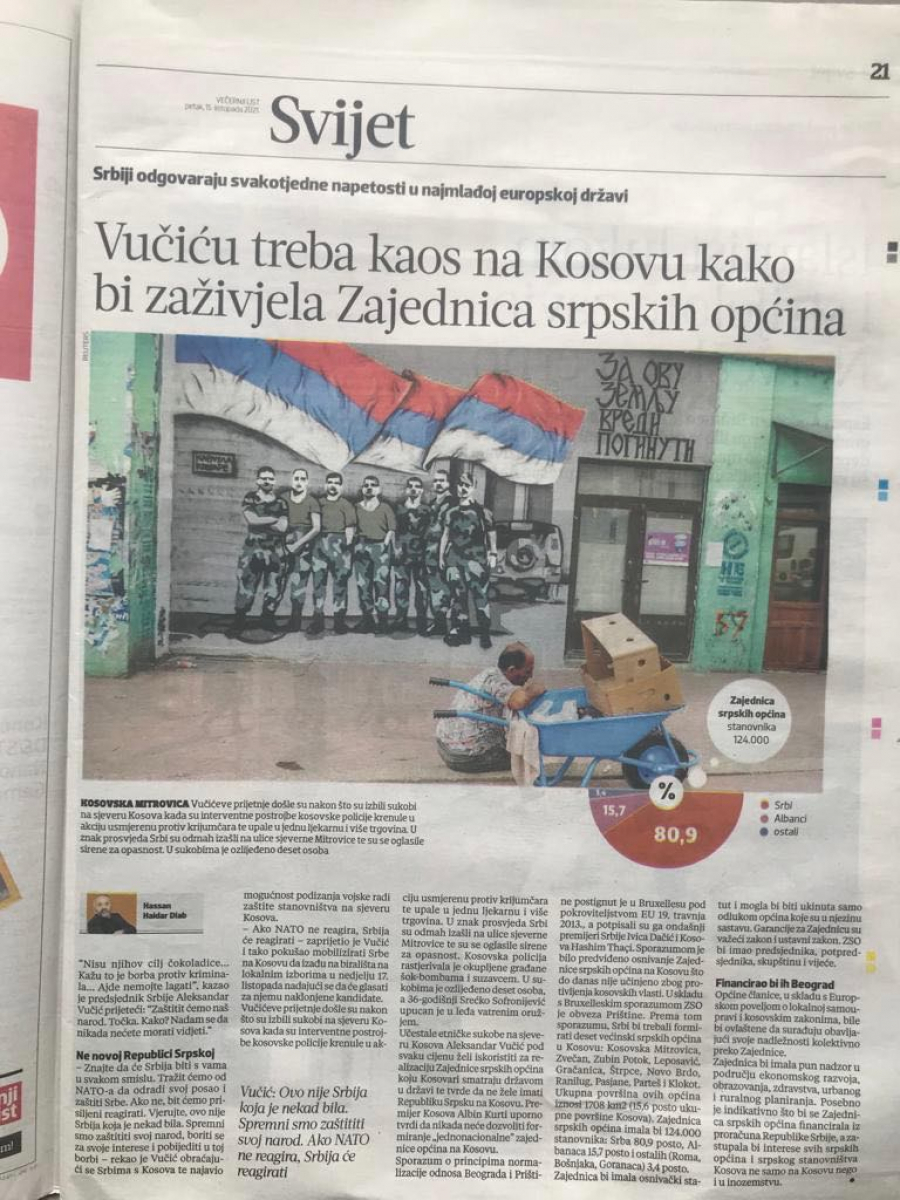 HRVATSKA NE MIRUJE, GLEDAJU PREKO PLOTA I NAVIJAJU ZA TERORISTE IZ PRIŠTINE Ustašama smeta što Vučić traži da se ispune sporazumi i formira Zajednica srpskih opština