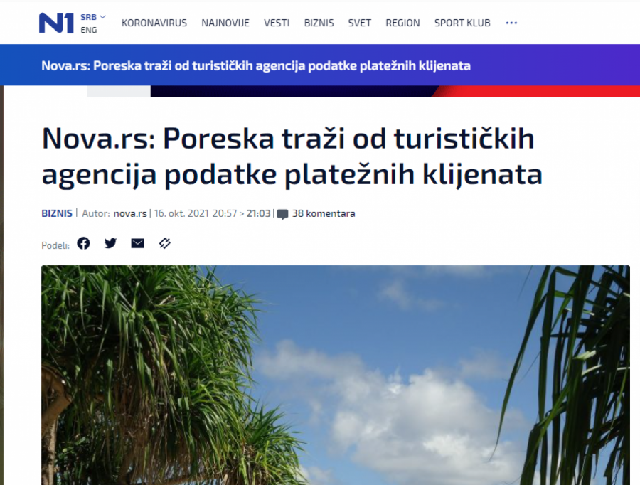 STIGAO ODGOVOR IZ MINISTARSTVA FINANSIJA Poreska uprava svojim saopštenjem raskrinkala manipulacije Nove S i N1