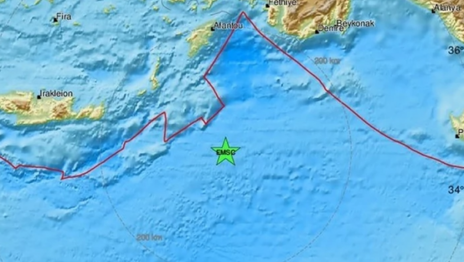 Zemljotres pogodio Mediteran