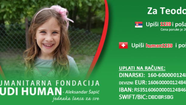 HITNO JOJ JE POTREBNA POMOĆ Teodori je dijagnostikovan tumor, pomozimo joj da lekarsku sobu zameni igralištem