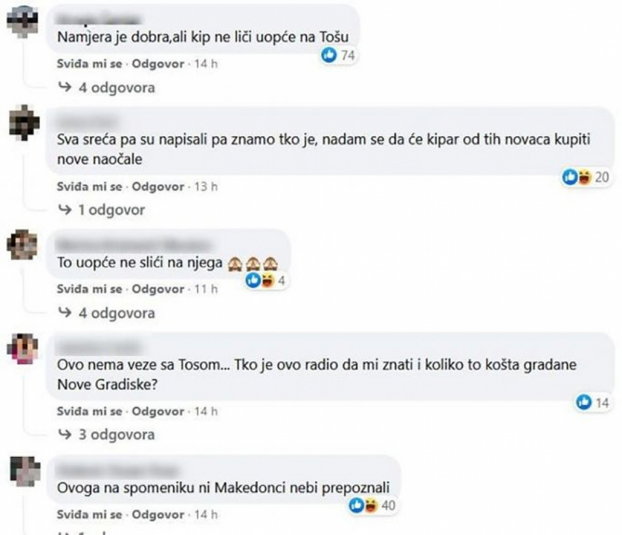 HRVATIMA SE SVI SMEJU! Podigli spomenik Tošetu, ni Makedonci ga ne bi prepoznali!