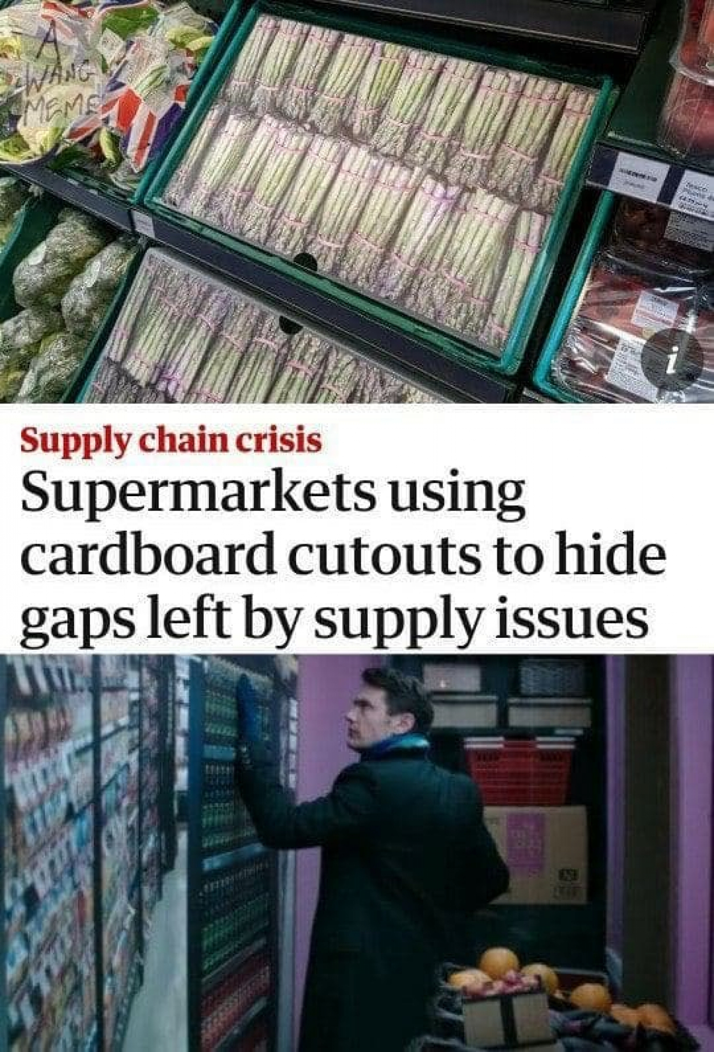 POČINJE LUDILO! U prodavnicama u Velikoj Britaniji i SAD stavili postere namirnica kako bi sakrili prazne police (FOTO)