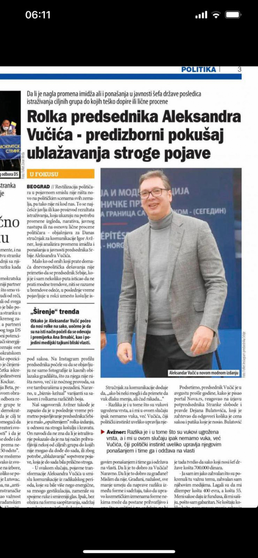 JEZIVA INSTRUKCIJA Hitno moramo da zabranimo Vučiću da nosi rolke