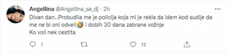 POLICIJA UPALA U PEVAČICIN STAN Angelina privedena, pa se oglasila!