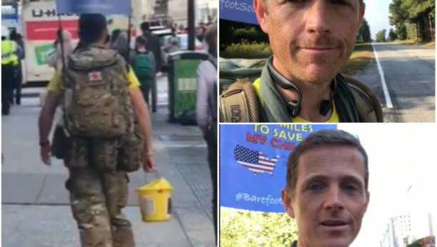 "IMAM OŠTEĆENJE NERAVA OD HODANJA" Ovaj tata bosonog pešači hiljadama kilometara kako bi izlečio svoju ćerku