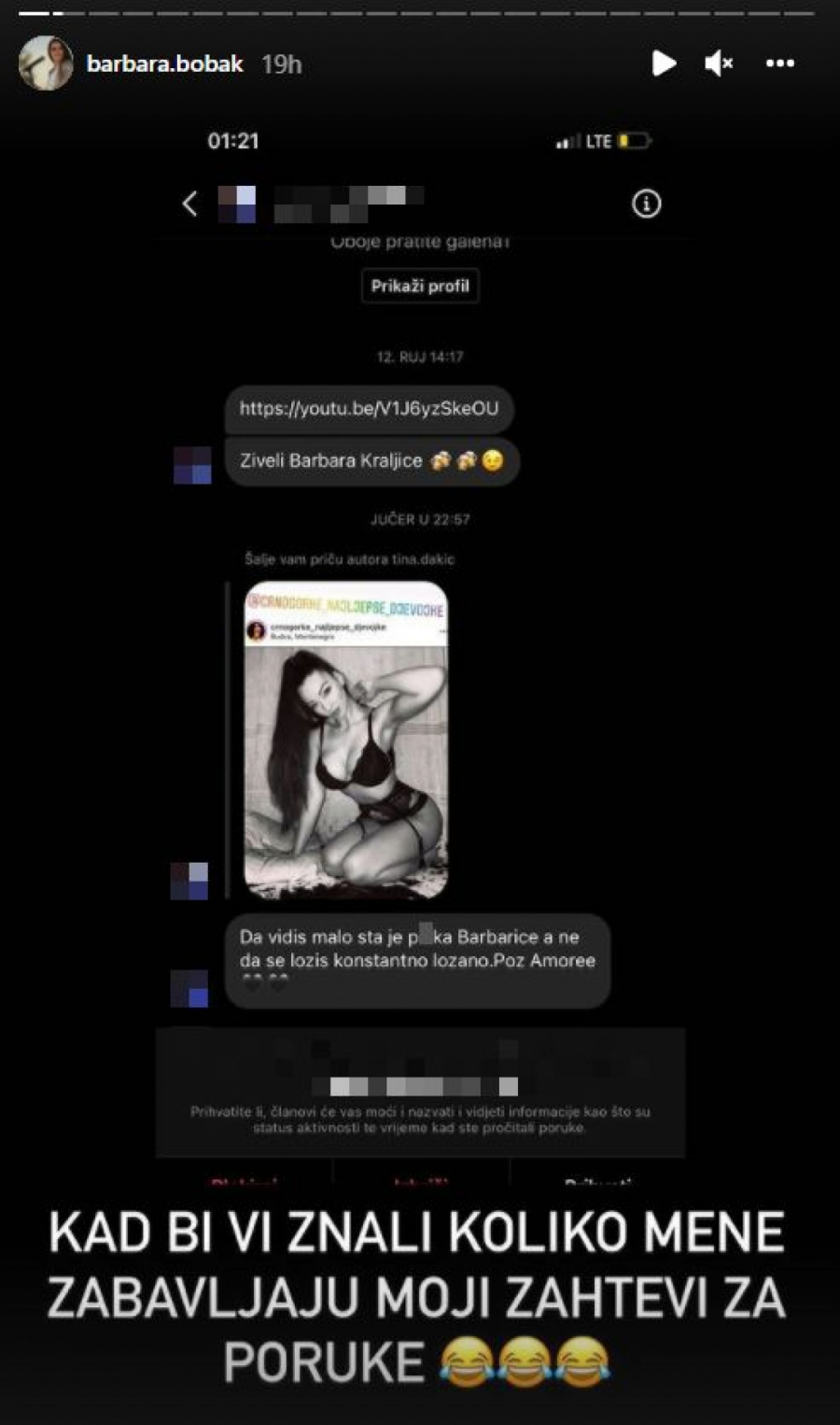 PROLAZI KROZ LINČ ZBOG VEZE SA DARKOM Barbara Bobak objavila poruke koje joj stižu, uvrede se samo ređaju i ne prestaju!