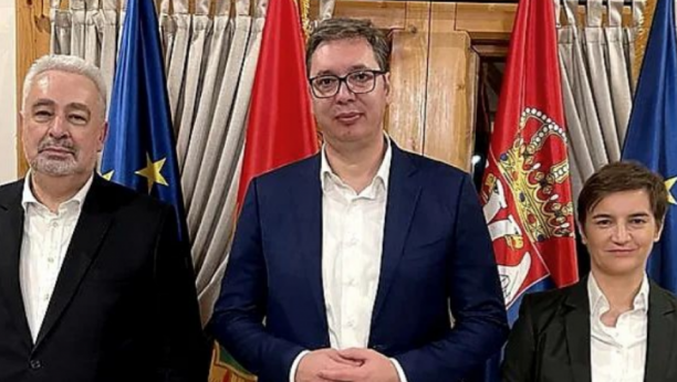 VUČIĆ OBJAVIO FOTOGRAFIJU SA KRIVOKAPIĆEM i ANOM BRNABIĆ Poslata poruka javnosti