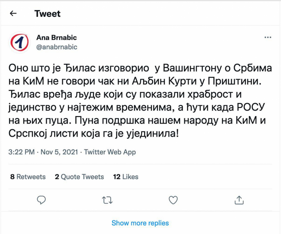 ANA BRNABIĆ ZGRANUTA Ono što je Đilas izgovorio u Americi....