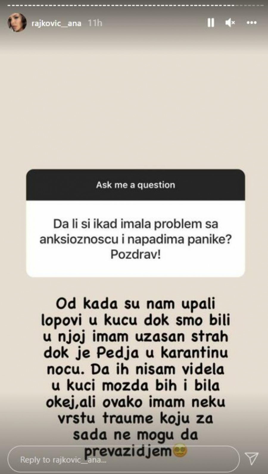 OD STRAHA SAM IZGUBILA MOĆ GOVORA Ana Rajković otkrila detalje pljačke, susrela se licem u lice s lopovima!