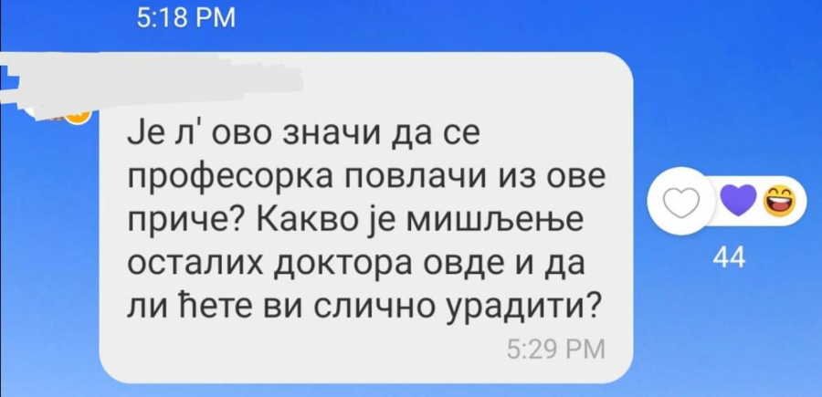 ISPLIVALA VIBER PREPISKA Doktorka Arsić napustila grupu čim je država počela da kažnjava, šamar članovima