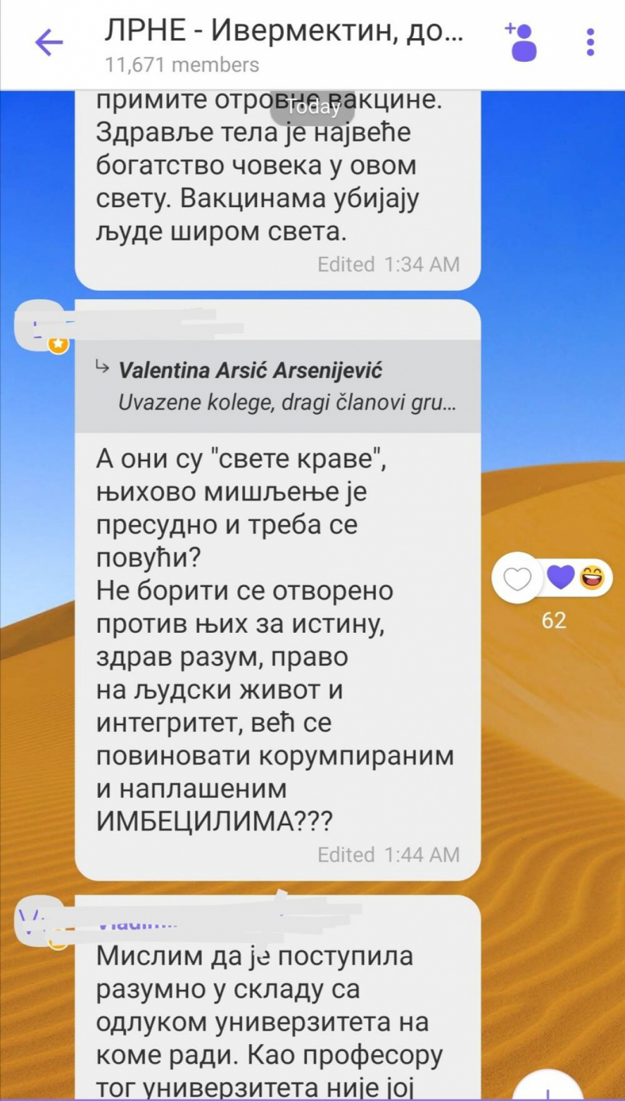 ISPLIVALA VIBER PREPISKA Doktorka Arsić napustila grupu čim je država počela da kažnjava, šamar članovima