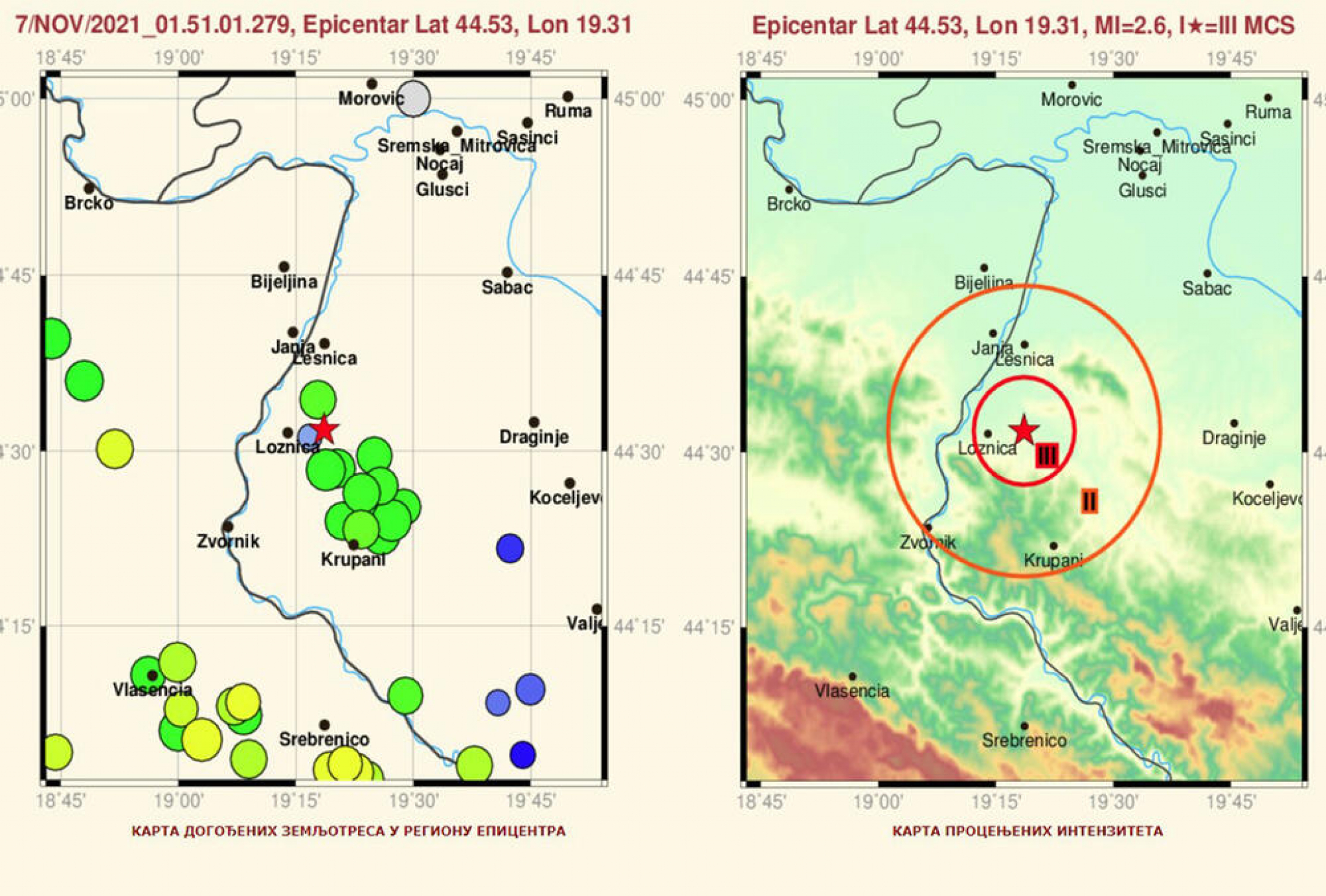 NOĆAS SE TRESLO U LOZNICI Još jedan zemljotres pogodio Srbiju