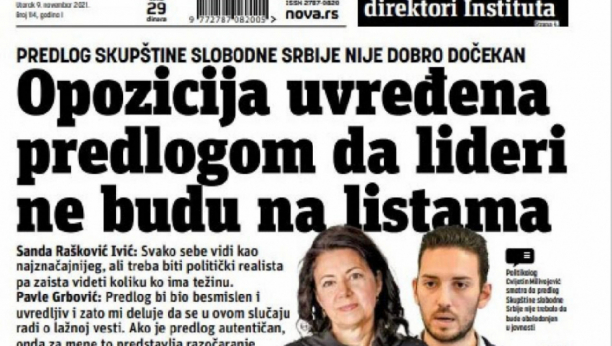 TOTALNI RAT NA POMOLU Đilasove novine ne kriju: Opozicionari se međusobno mrze! (FOTO)