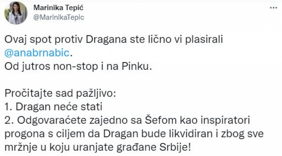 MARINIKA CMIZDRI I PRETI, A DRAGAN SAM SEBE POKOPAVA Orlić: Reči koje je Đilas sam izgovorio, finansije koje je sam prijavio, plasirao je - Đilas!
