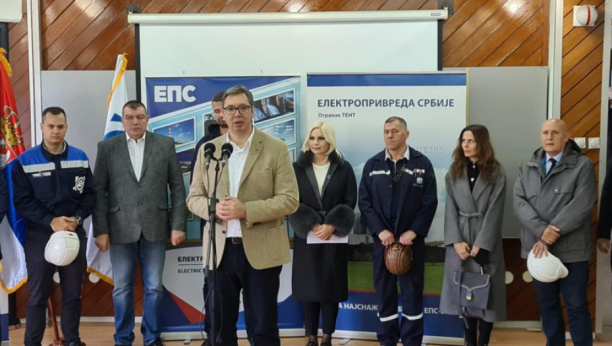VUČIĆ ZAHVALAN RADNICIMA U "TENTU" Uradili su najteži posao: Srbija ima dovoljno električne energije! (VIDEO)