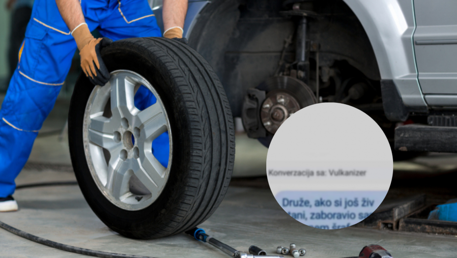 ZAMENIO JE GUME I ODVEZAO AUTO Stigla mu je jeziva poruka od vulkanizera: Druže, ako si još živ… (FOTO)