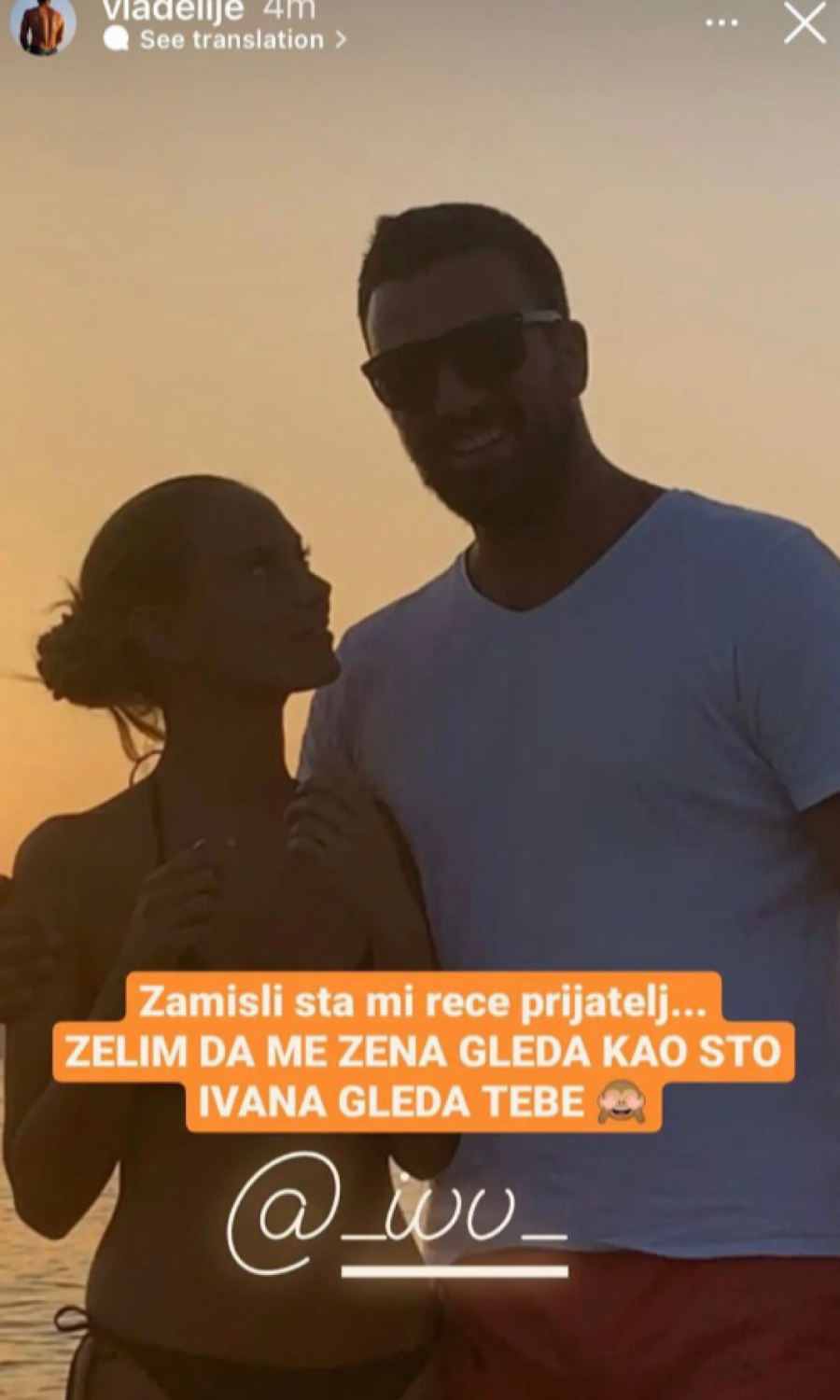 ZALJUBLJENI POGLED I OSMEH NA LICU! Tomović podelio fotku sa Ivanom, imao važnu poruku za sve!