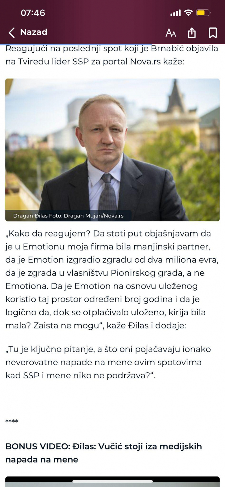 ĐILAS PRIZNAO Kirija za Kuću Velikog brata bila je mala!