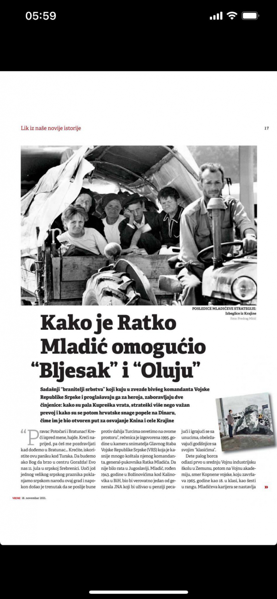 SKANDAL ĐILASOVIH MEDIJA Nije Tuđman proterao Srbe, to je uradio zločinac Ratko Mladić!