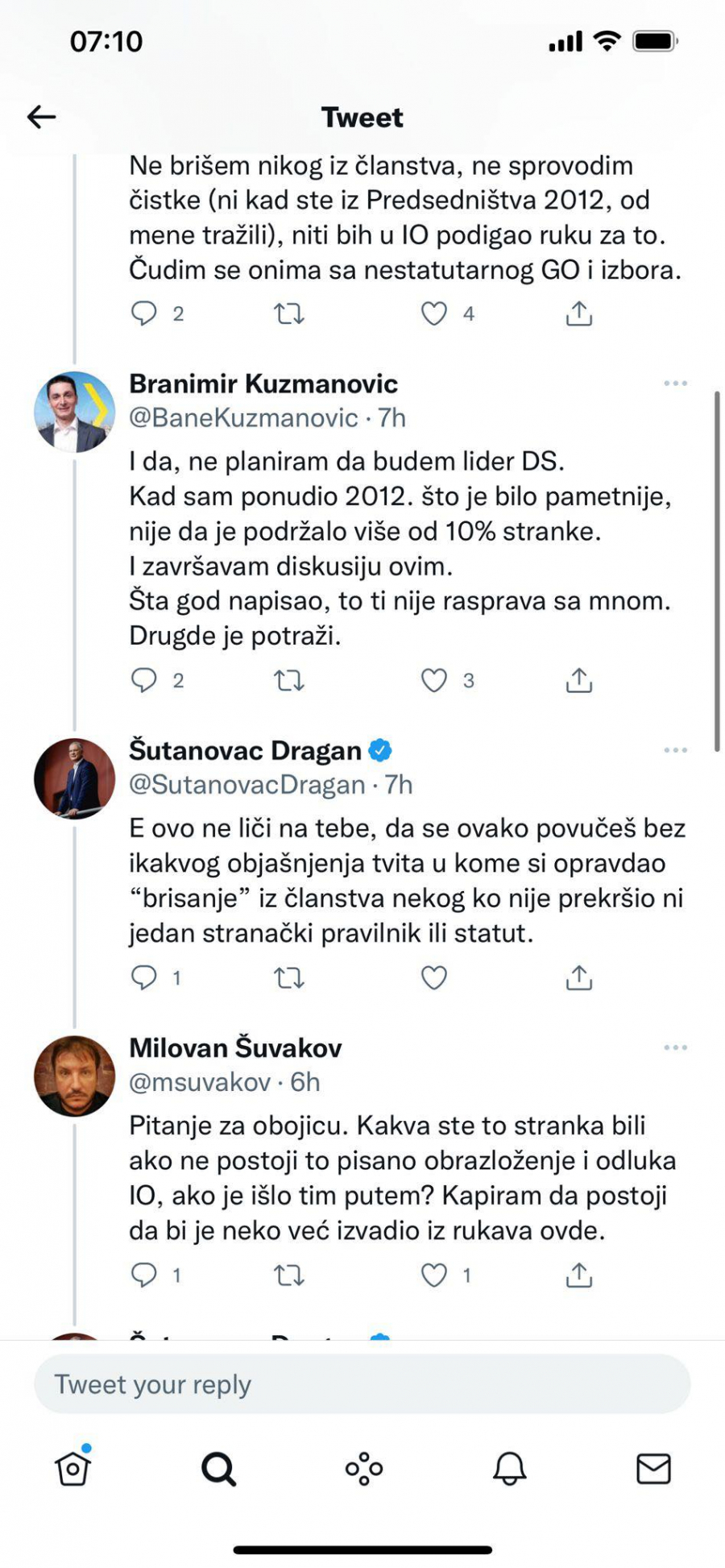 PRESEDAN Šutanovca izbrisali iz članstva u DS-u, on poručio Lutovcu i Đilasu: Brisali bi ljude i iz državljanstva