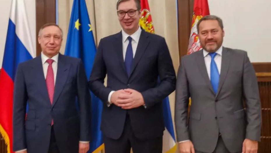 Predsednik Vučić se sastao sa gradonačelnikom Sankt Peterburga Aleksandrom Beglovom i Belskim (VIDEO)
