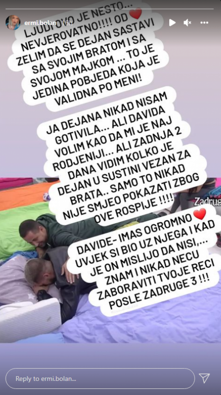 GLEDAJ MAJKU, BIRAJ ĆERKU Bivša zadrugarka žestoko izvređala Dalilinu majku, a evo šta kaže o Davidu!