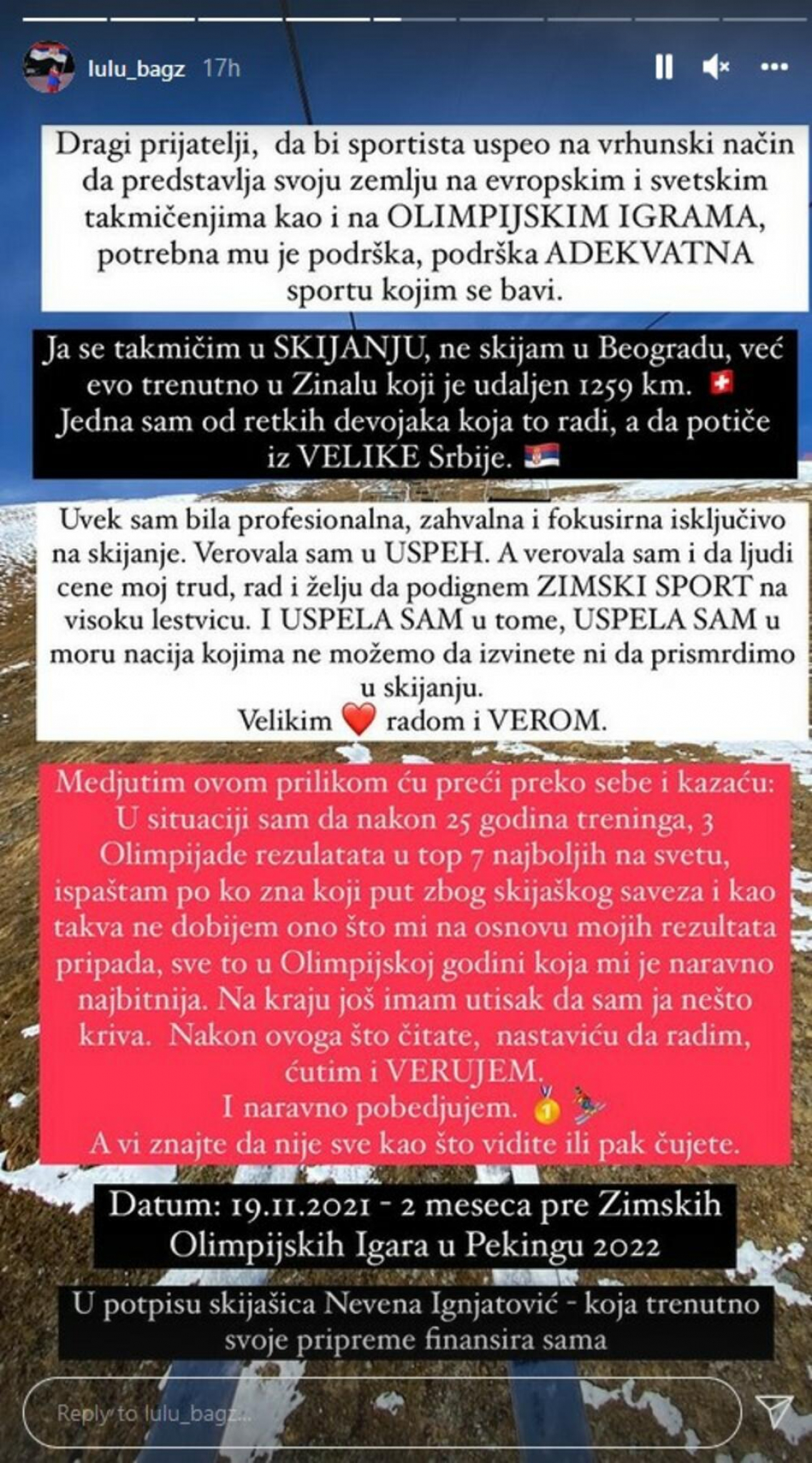 POTRESNO PISMO NAŠE OLIMPIJKE! Vapaj Nevene Ignjatović potresao Srbiju! (FOTO)